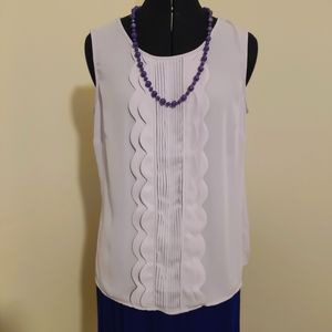 Talbot's lavender sleeveless blouse
